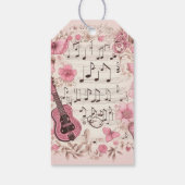 Musiknoten und Blume Eleganter Valentinstag Geschenkanhänger (Rückseite)