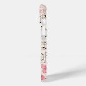 Musiknoten und Blume Retro-Stil Case-Mate iPhone Hülle (Rückseite / Links)