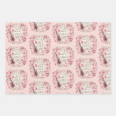 Musiknoten und Blume Retro-Stil Geschenkpapier Set (Vorderseite 3)