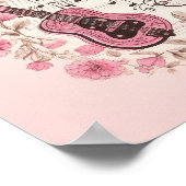Musiknoten und Blume Retro-Stil Poster (Ecke)