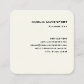 Musiknoten und Blume Retro-Stil Quadratische Visitenkarte (Rückseite)