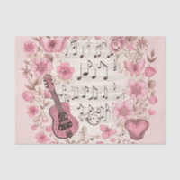 Musiknoten und Blume Retro-Stil