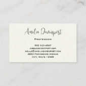 Musiknoten und Blume Retro-Stil Visitenkarte (Rückseite)