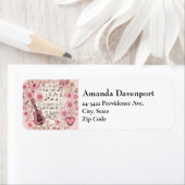 Musiknoten und Blume Retro-Stilanschrift (Insitu)