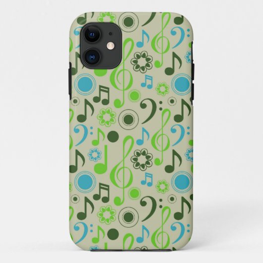 Musiknoten und Clefs Case-Mate iPhone Hülle (Rückseite)