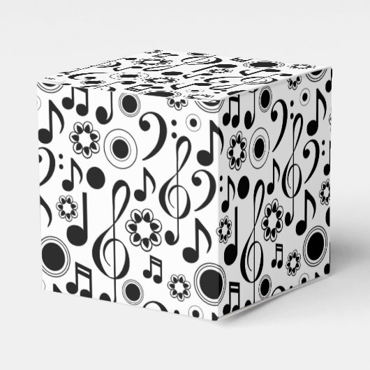 Musiknoten und Clefs Geschenkschachtel (Vorderseite)