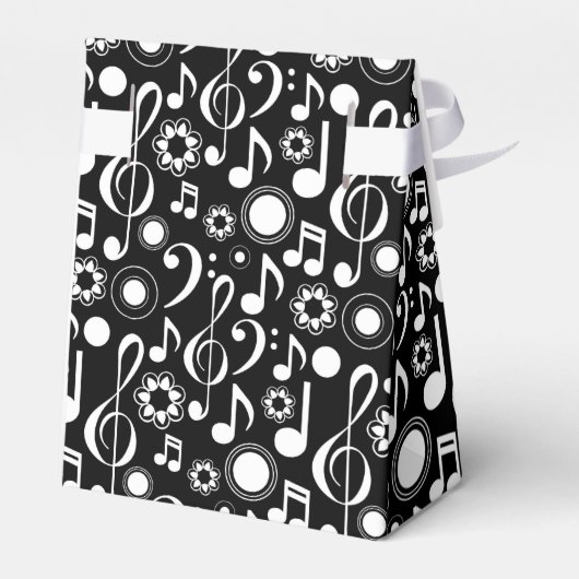 Musiknoten und Clefs Geschenkschachtel (Rückseite)