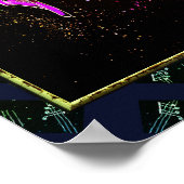 Musiknoten und Doppelbarsch Poster (Ecke)