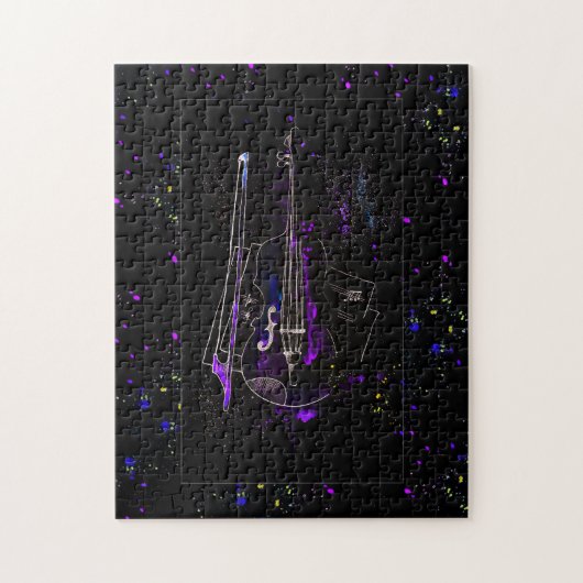 Musiknoten und Doppelbarsch Puzzle (Vertikal)