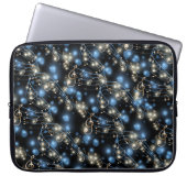 Musiknoten und Feiertagslicht Laptopschutzhülle (Vorderseite)