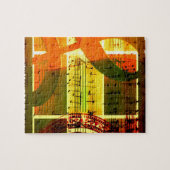 Musiknoten und Gitarre Puzzle (Horizontal)