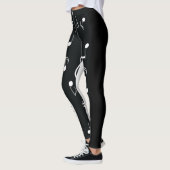 Musiknoten und Klaviertasten Leggings (Links)