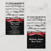 Musiknoten und Mathematik Visitenkarte (Vorne/Hinten)