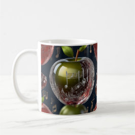 Musiknoten und Musikinstrument 3D-Kunst Kaffeetasse