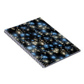 Musiknoten und Party-Leuchten Notizblock (Rechte Seite)