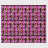 Musiknoten und Platten Geschenkpapier (Flach)