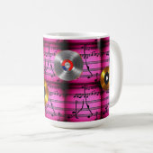 Musiknoten und Platten Kaffeetasse (VorderseiteRechts)