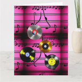 Musiknoten und Platten Karte (Vorderseite)