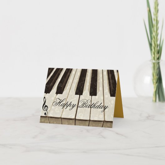 Musiknoten und Schlüssel_ Karte (Vorderseite)