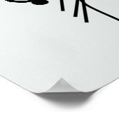 Musiknoten und Schmetterlinge Poster (Ecke)