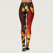 Musiknoten und Symbole farbenfroh Leggings (Rückseite)