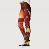 Musiknoten und Symbole farbenfroh Leggings (Links)