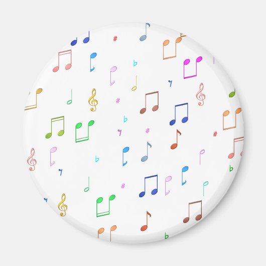 Musiknoten und Symbole Magnet (Vorne)