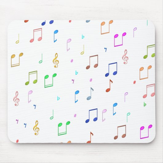 Musiknoten und Symbole Mousepad (Vorne)
