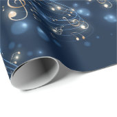 Musiknoten und Tageslichtpapier Geschenkpapier (Rolleneckpunkt)