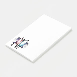 Musiknoten und Tänzer Post-it Klebezettel