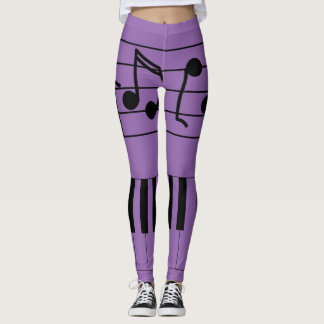 Musiknoten und Tastatur Leggings