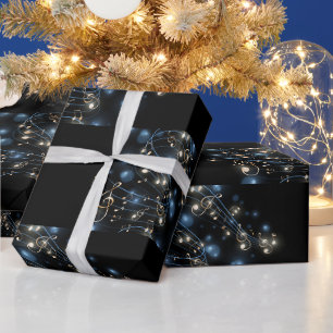 Musiknoten und Urlaubslicht Geschenkpapier