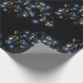 Musiknoten und Urlaubslicht Geschenkpapier (Ecke)