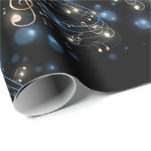 Musiknoten und Urlaubslicht Geschenkpapier (Rolleneckpunkt)