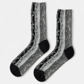 Musiknoten Vertikale Streifen Socken (Linkes Detail)