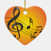 Musiknoten-Verzierung Keramik Ornament (Hinten)