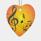 Musiknoten-Verzierung Keramik Ornament (Links)