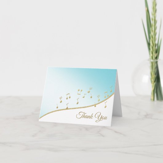 Musiknoten Vielen Dank Dankeskarte (Vorderseite)