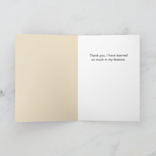 Musiknoten Vielen Dank Lehreraussage Karte (Innenseite)