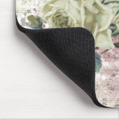 Musiknoten Vintager Rose Mousepad (Ecke)