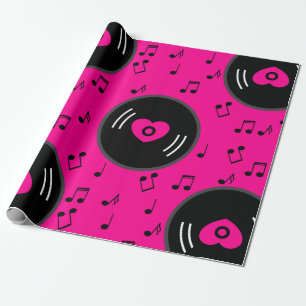 Musiknoten Vinyl Record Geschenkpapier