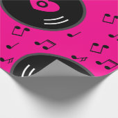Musiknoten Vinyl Record Geschenkpapier (Ecke)