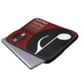 Musiknoten Vinyl Record Laptopschutzhülle (Vorne Knopf)