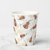 Musiknoten Violin Weihnachtsfeiertag Pappbecher (Rückseite)