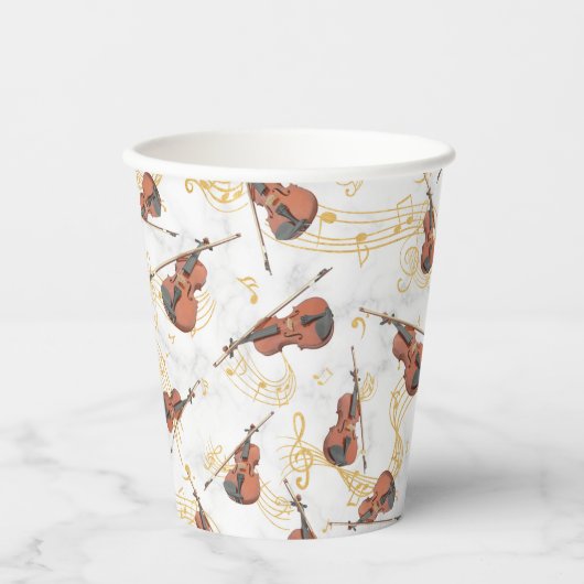 Musiknoten Violin Weihnachtsfeiertag Pappbecher (Vorderseite)