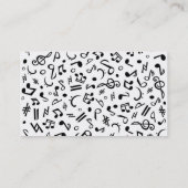 Musiknoten Visitenkarte (Rückseite)