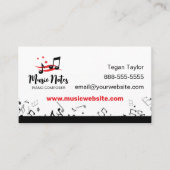 Musiknoten-Visitenkarte Visitenkarte (Vorderseite)