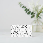 Musiknoten Visitenkarten Visitenkarte (Stehend Vorderseite)