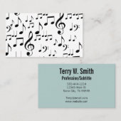 Musiknoten Visitenkarten Visitenkarte (Vorne/Hinten)