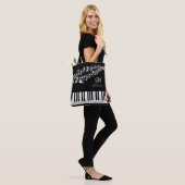 Musiknoten Vorgabe-Name des Monogramms Tasche (Am Model)